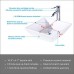 MFYO 36" White Bathroom Vanity with Mirror Modern Ceramic Vessel Sink Tempered Glass Countertop 1.5 GPM Faucet and Pop Up Drain Set 2 - B07G4VTWR7